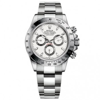 Rolex Daytona blanc Cadran Index Bracelet en huître Hommes