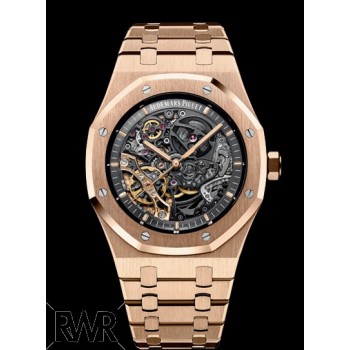 Réplique Audemars Piguet Royal Oak ROUE À DOUBLE ÉQUILIBRE OUVERTE 15407OR.OO.1220OR.01