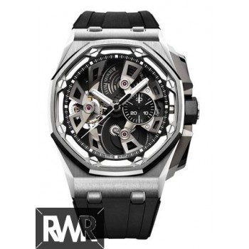 Réplique Audemars Piguet Royal Oak Offshore Tourbillon Chronographe Acier Inoxydable