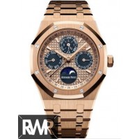 Réplique Audemars Piguet Royal Oak Quantième Perpétuel 41 Bleu Or Rose 26584OR.OO.1220OR.01