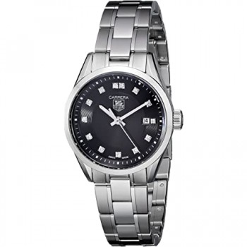 Réplique TAG Heuer Carrera Cadran Diamant Noir Femme Quartz WV1410.BA0793