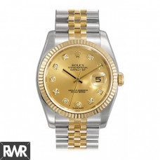 Réplique Rolex Datejust Champagne Diamond Dial Jubilee Bracelet 116233