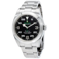 Réplique Rolex Air King cadran noir en acier inoxydable 116900BKAO