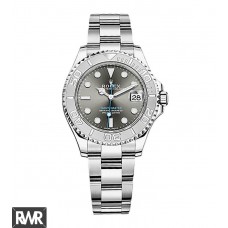 Réplique Rolex Yacht-Master Rhodium Cadran Acier et Platine Oyster Midsize 268622RSO