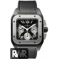 Réplique Cartier Santos 100 Carbone Titane et Acier Extra Large W2020005