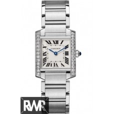 Réplique Cartier Tank Francaise Argent Cadran Dames W4TA0009