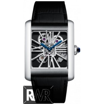 Réplique Cartier Tank Squelette Cadran Palladium W5310026