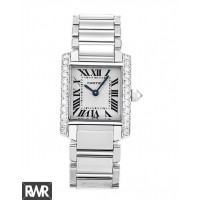 Réplique Cartier Tank Francaise Diamants 18k Or Blanc Dames WE100251