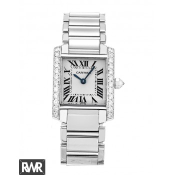 Réplique Cartier Tank Francaise Diamants 18k Or Blanc Dames WE100251