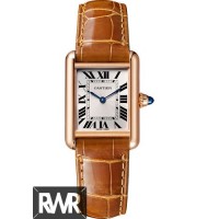 Réplique Cartier Tank Louis argenté cadran perlé dames à remontage manuel WGTA0010