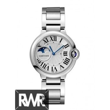 Réplique Cartier Ballon Bleu de Cadran Argent Automatique Unisexe WSBB0021