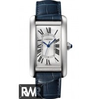 Réplique Cartier Tank Américaine Automatique Cadran Argent Hommes WSTA0018