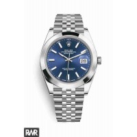 Réplique Rolex Datejust 41 Oystersteel 126300 Cadran Bleu