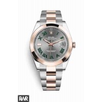 Réplique Rolex Datejust 41 Everose Everose or 126301 cadran ardoise