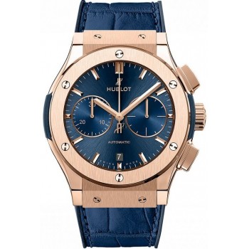 Copie Hublot Classic Fusion Blue Chronographe King Gold 521.OX.7180.LR