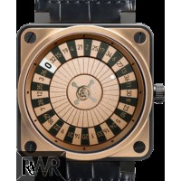 Réplique Bell & Ross Aviation BR 01 Casino Or Rose & Carbone 46 mm