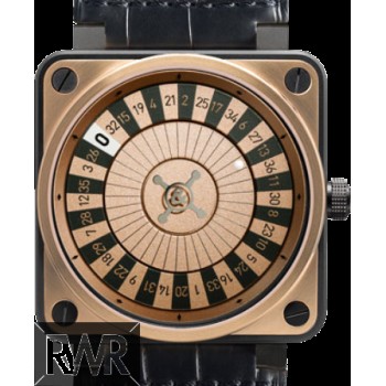 Réplique Bell & Ross Aviation BR 01 Casino Or Rose & Carbone 46 mm