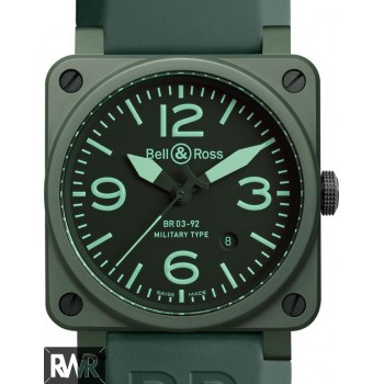 Réplique Bell & Ross Aviation BR 03-92 Céramique militaire verte