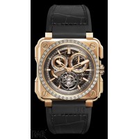 Réplique Bell & Ross BR-X1 TOURBILLON OR ROSE DIAMANTS