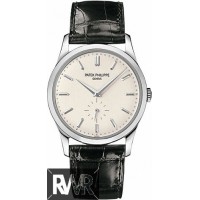 Réplique Patek Philippe Calatrava Cadran Argent Or Blanc 18 kt 5196G/001