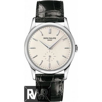 Réplique Patek Philippe Calatrava Cadran Argent Or Blanc 18 kt 5196G/001