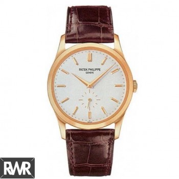 Réplique Patek Philippe Calatrava Automatique Cadran Blanc Or Rose 18 K 5196R