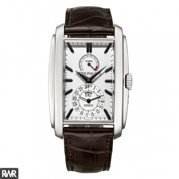 Réplique Patek Philippe Gondolo Argent Cadran Blanc Or Blanc 18K 5200G-010