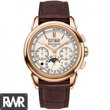 Réplique Patek Philippe Grand Complications Cadran Argent Or Rose 18K 5270R-001