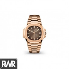 Réplique Patek Philippe Nautilus Cadran Marron Or Rose 18K Automatique 5711/1R-001