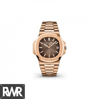 Réplique Patek Philippe Nautilus Cadran Marron Or Rose 18K Automatique 5711/1R-001