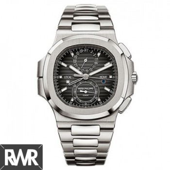 Réplique Patek Philippe Nautilus Travel Time Chronographe Acier Inoxydable Automatique 5990/1A-001