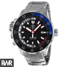 Copie montre IWC Aquatimer cadran noir en acier inoxydable pour homme IW354703