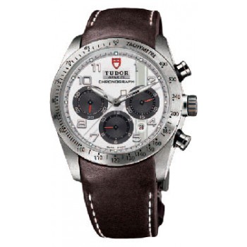 Réplique Tudor Fastrider Chronographe Cuir Marron Blanc 42000