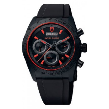 Réplique Tudor Fastrider Black Shield bracelet en caoutchouc noir 42000CR