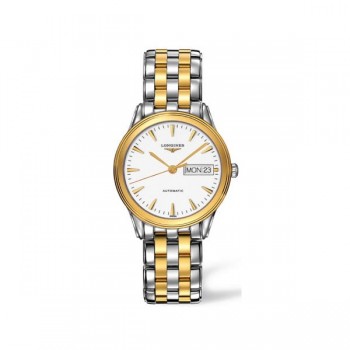 Réplique Montre à quartz pour homme Longines Flagship à cadran blanc L4.799.3.22.7