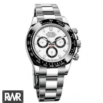 Rolex Cosmograph Daytona Cadran blanc en acier inoxydable Oyster 116500WSO Réplique de montre