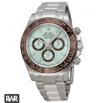 Réplique de montre Rolex Cosmograph Daytona Platinum Blue Ice Disk Oyster IBLSO 116506