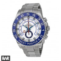 Réplique Rolex Yacht-Master II cadran blanc en acier inoxydable Oyster 116680