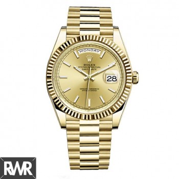 Réplique Rolex Day-Date 40 Automatic Champagne Dial 18kt Or jaune pour hommes 228238CHD