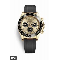 Réplique Rolex Cosmograph Daytona or jaune 18 ct 116518LN cadran noir couleur champagne