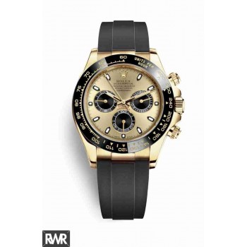 Réplique Rolex Cosmograph Daytona or jaune 18 ct 116518LN cadran noir couleur champagne