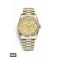 Réplique de montre Rolex Day-Date 36 or jaune 118238 cadran en nacre