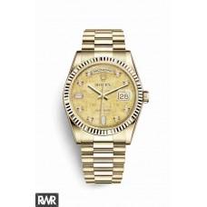 Réplique de montre Rolex Day-Date 36 or jaune 118238 cadran en nacre